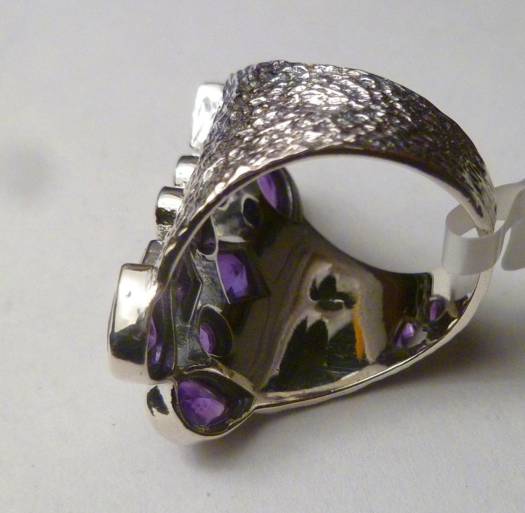 2.6 Carat Genuine Amethyst.925 SILVER RING Sz7