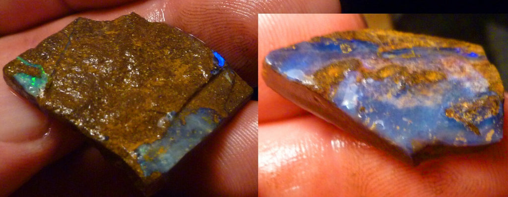 Lot of 2 Australian Queensland Boulder Opal Rough 45 carats