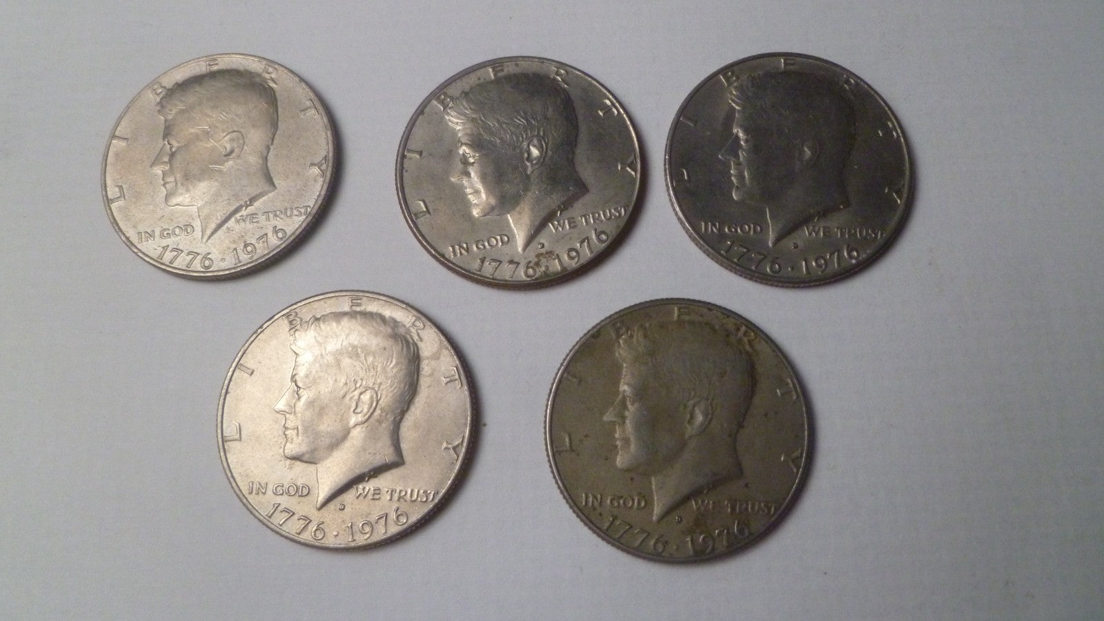 1776 - 1976  Bicentennial  Half  Kennedy  Dollar  (5 - Coin  Lot) historical