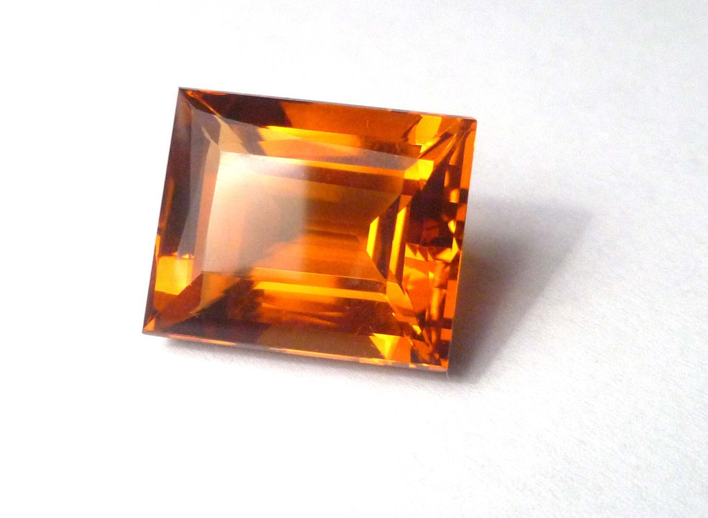 19.85cts MADEIRA CITRINE 17.5x14.5 MM Rectangle EMERALD CUT  FROM BRAZIL VVS