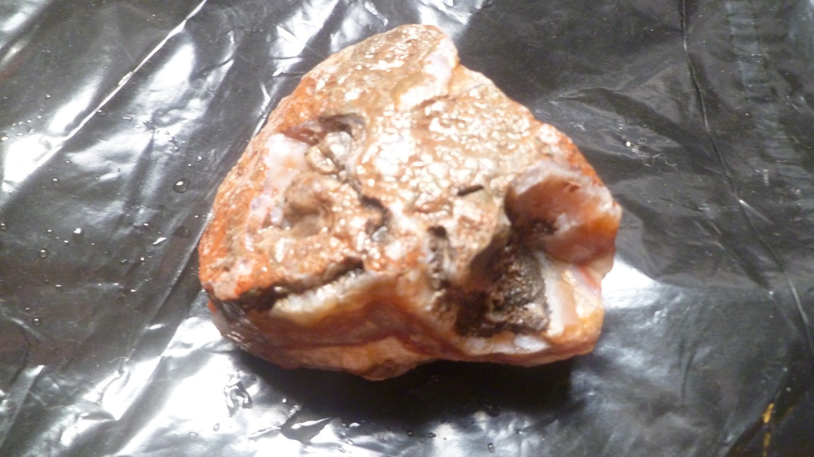Baker Ranch Thunderegg Banded Agate Crystal Geode 485g Lapidary Rough Uncut
