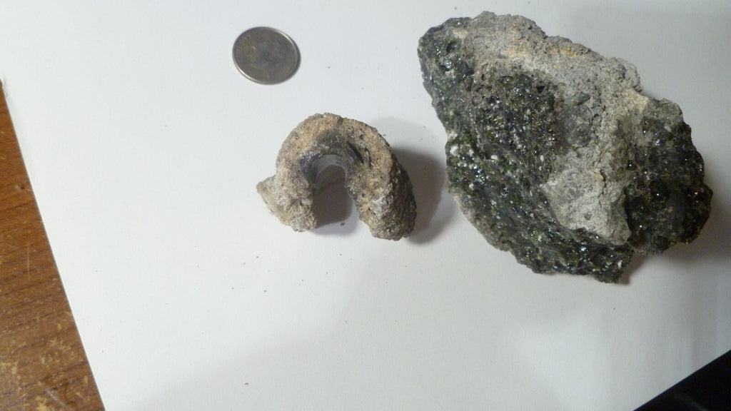 Lot of 2 Black Fulgurite PA Fossil Lighting Fused Sand Glass