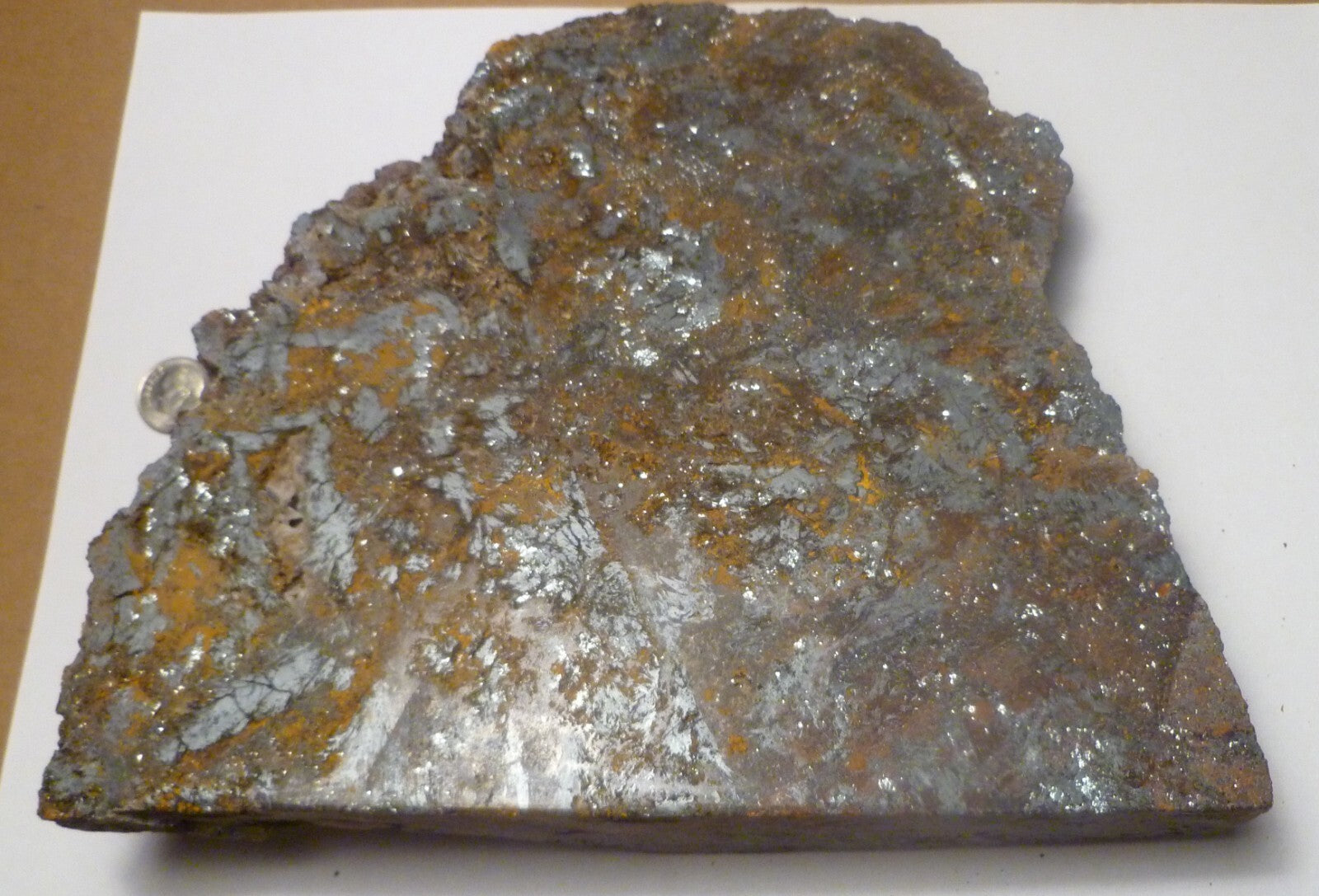 5lb 10oz BIG Hematite Crystal Polished Slab  8.25" Arizona Free Standing