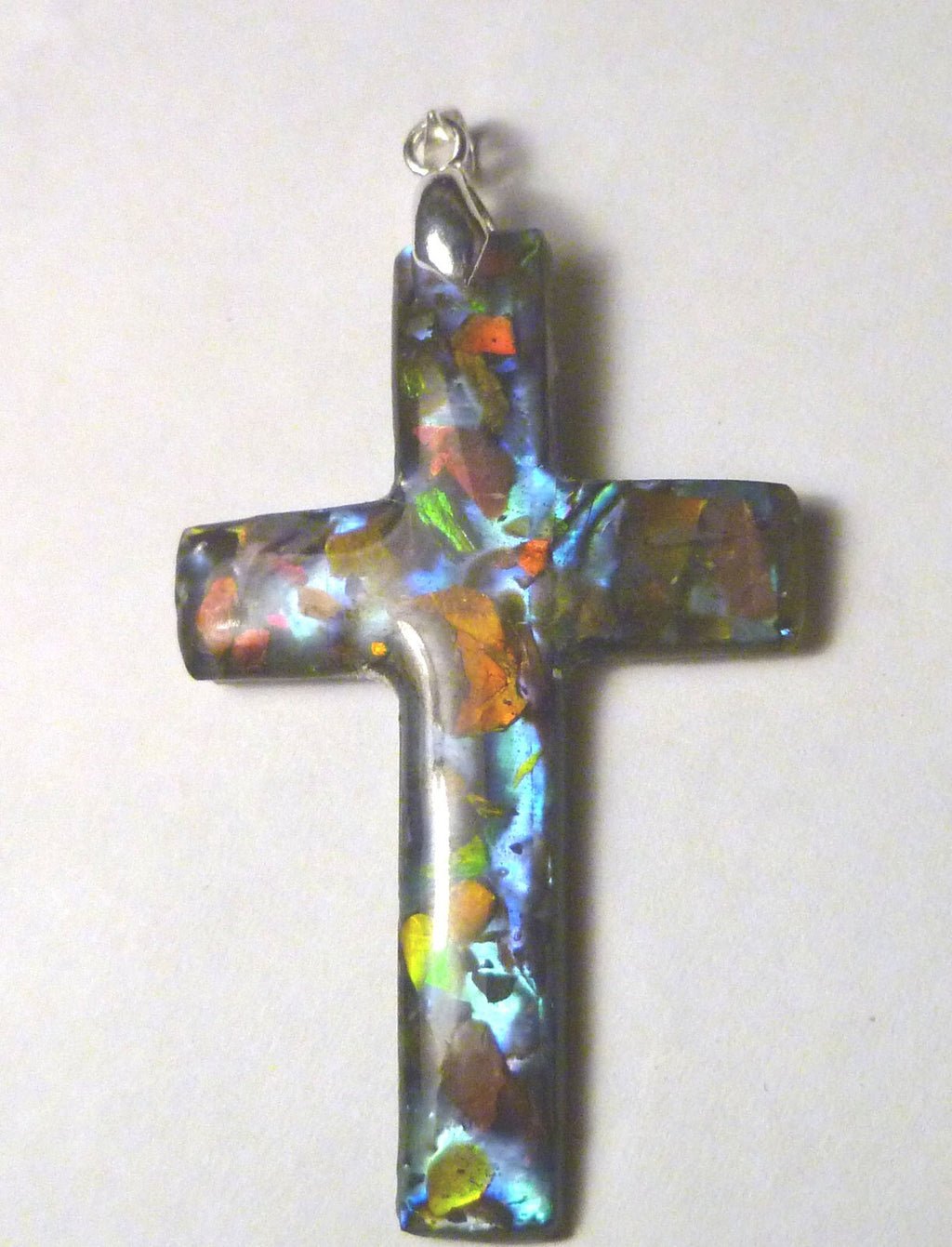 FireLyte© NEW! 925 Sterling Silver Cross Pendant