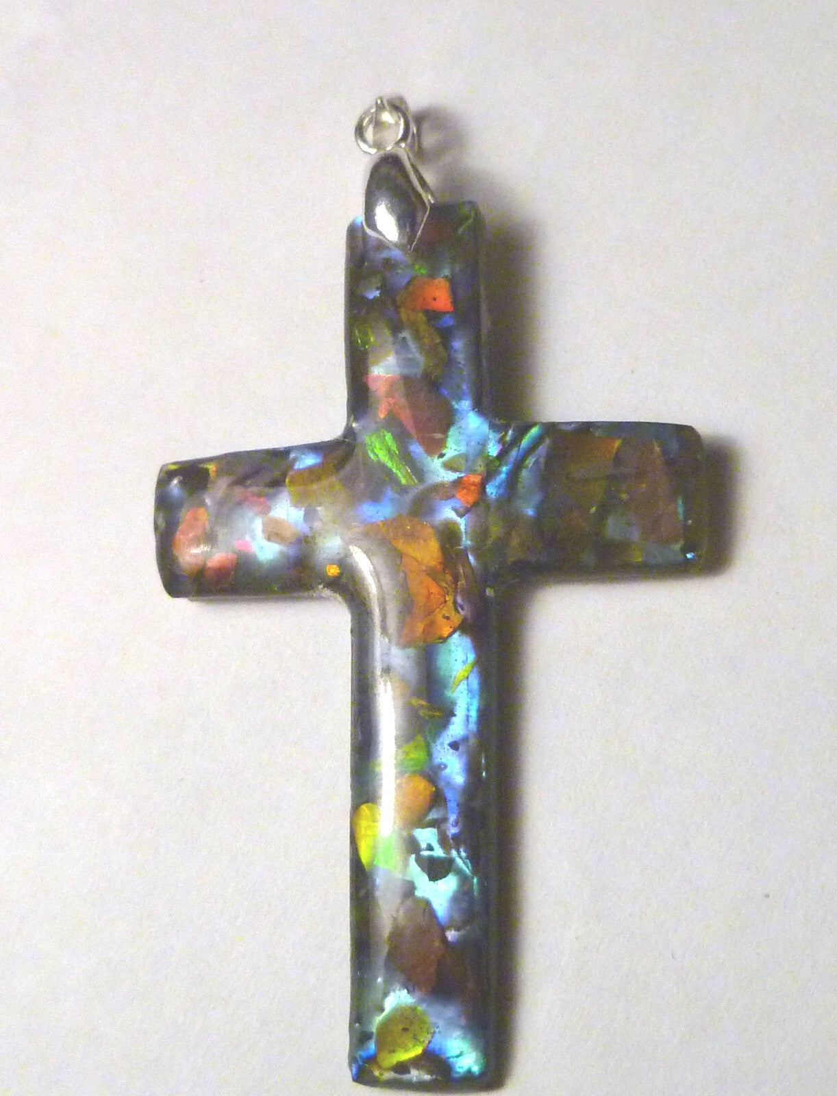 FireLyte© NEW! 925 Sterling Silver Cross Pendant