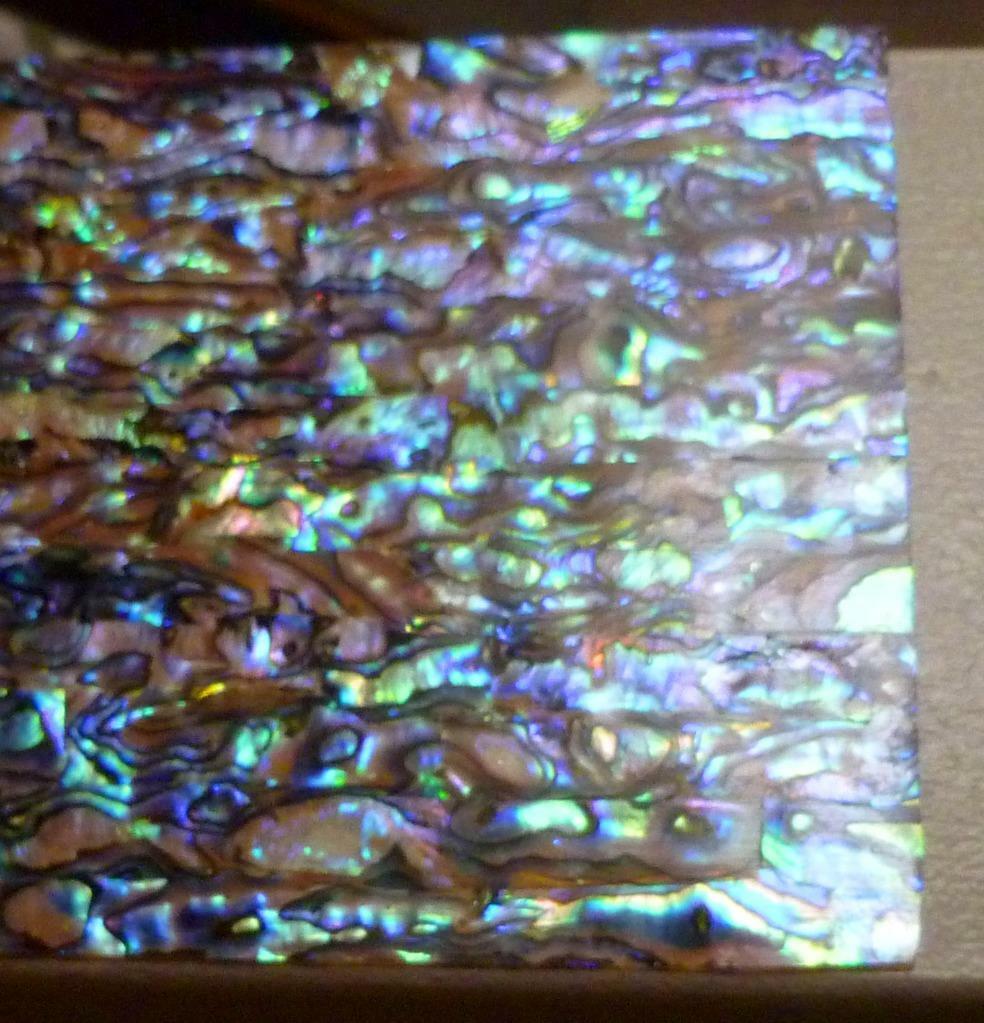 Big 5.5" x 9.5" Awesome Blue Purple Paua INLAY OVERLAY Luthier Scrapbooking DIY
