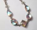 Minimalist BLUE TOPAZ bracelet Sterling Silver 925 7" inside