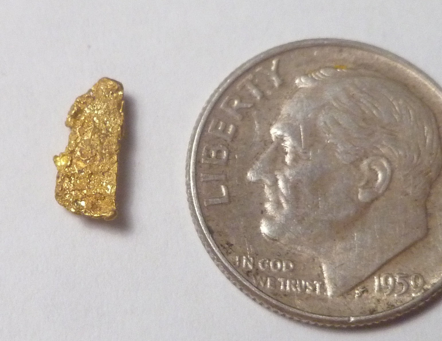 BC Canada Gold Nugget .456 grams Crystal Gold specimen