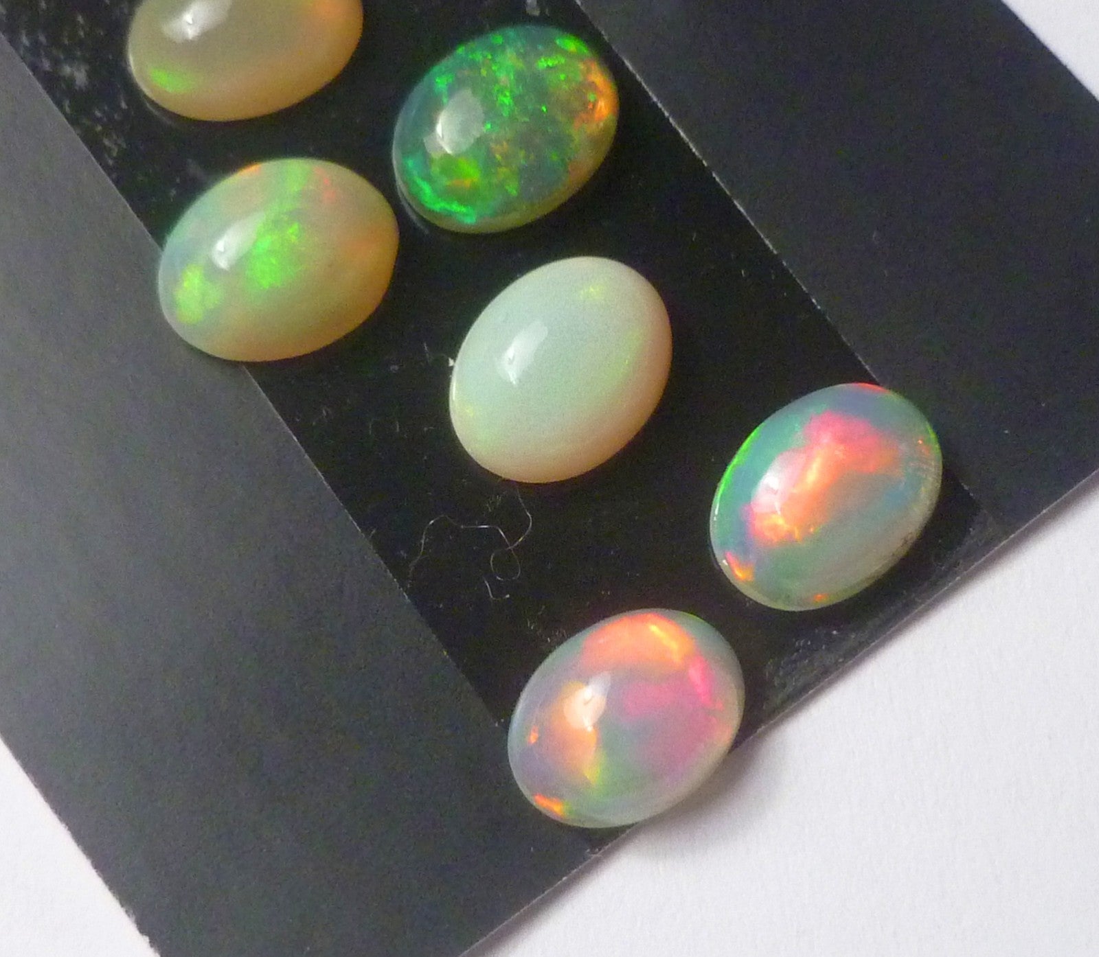 6x8 Lot of 8 Polished Ethiopian Opal Cabochons