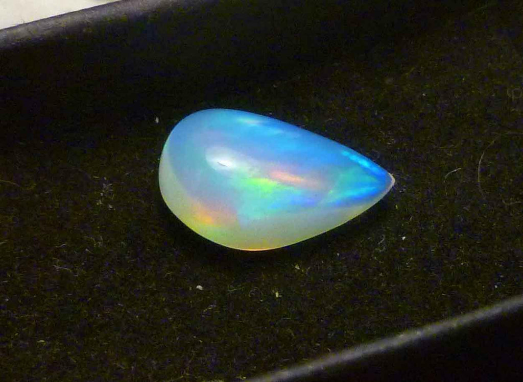 AAA+ Ethiopian Precious Crystal Welo Opal Teardrop Gemstone FLASH 7.0 carats Gem