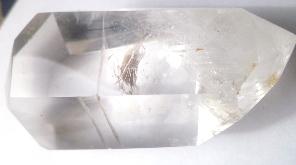 Clear Quartz Crystal Polished Double Point Brazil 183 grams Mystery Inclusions