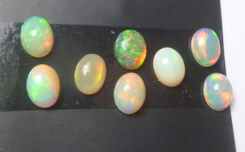 6x8 Lot of 8 Polished Ethiopian Opal Cabochons