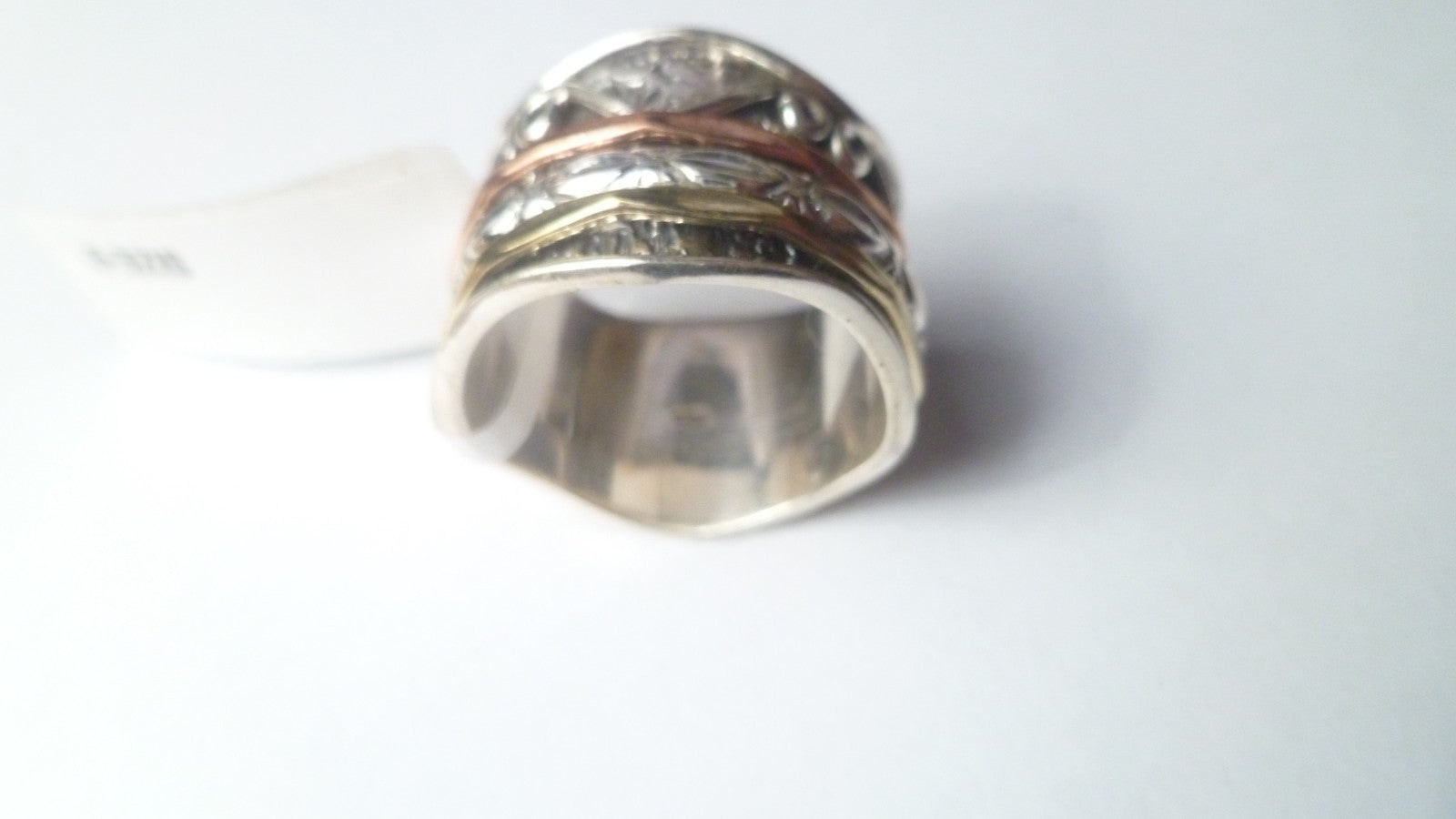 15mm wide Band Spinner Ring 925 Sterling Silver s9