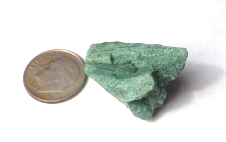 CHROMIUM! Mint GREEN Petrified Wood Log ARIZONA 37.5 cts 24mm