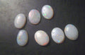 6x8 Lot of 7 Polished Australian White Opal Cabochons