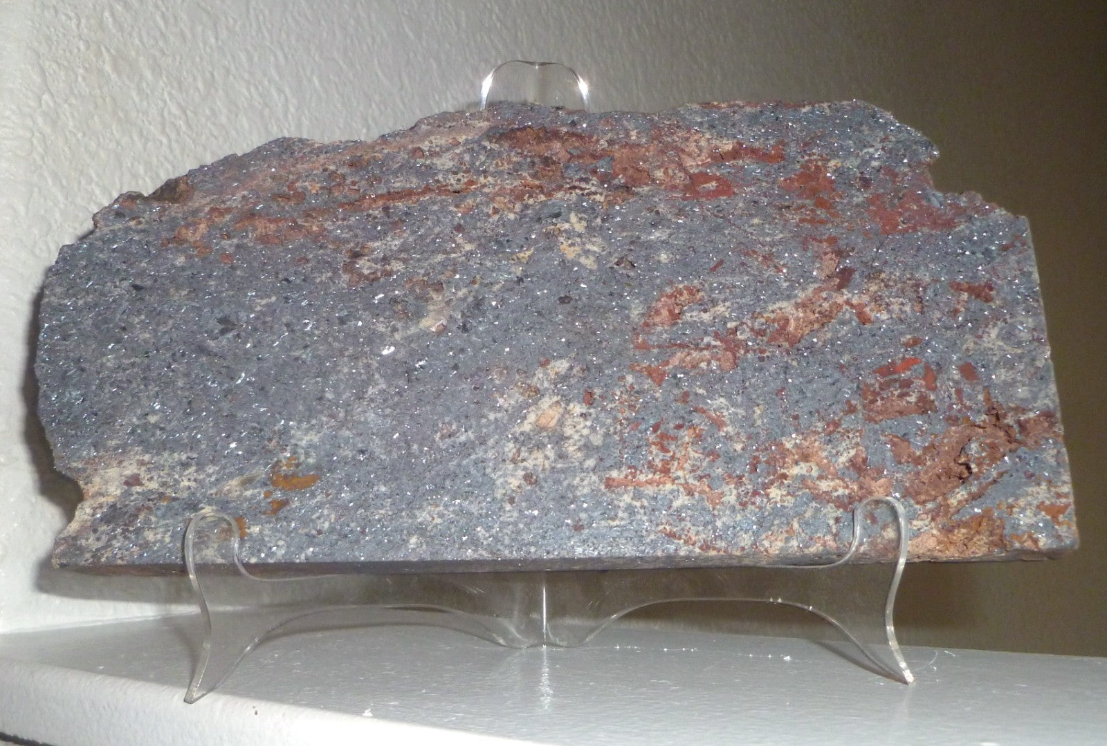 2lb 8oz BIG Hematite Crystal Polished Slab  8.75" Arizona