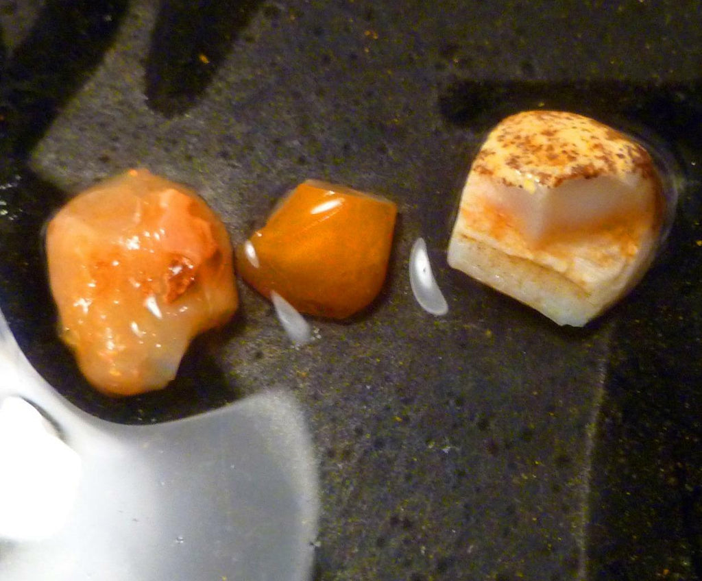 Lot of 3 Mexican Fire Sunfire Opal Gemstone Precious Opal 19.2 carats