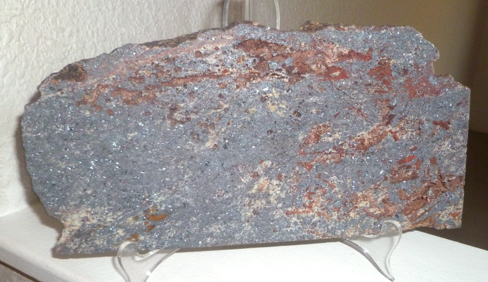 2lb 8oz BIG Hematite Crystal Polished Slab  8.75" Arizona