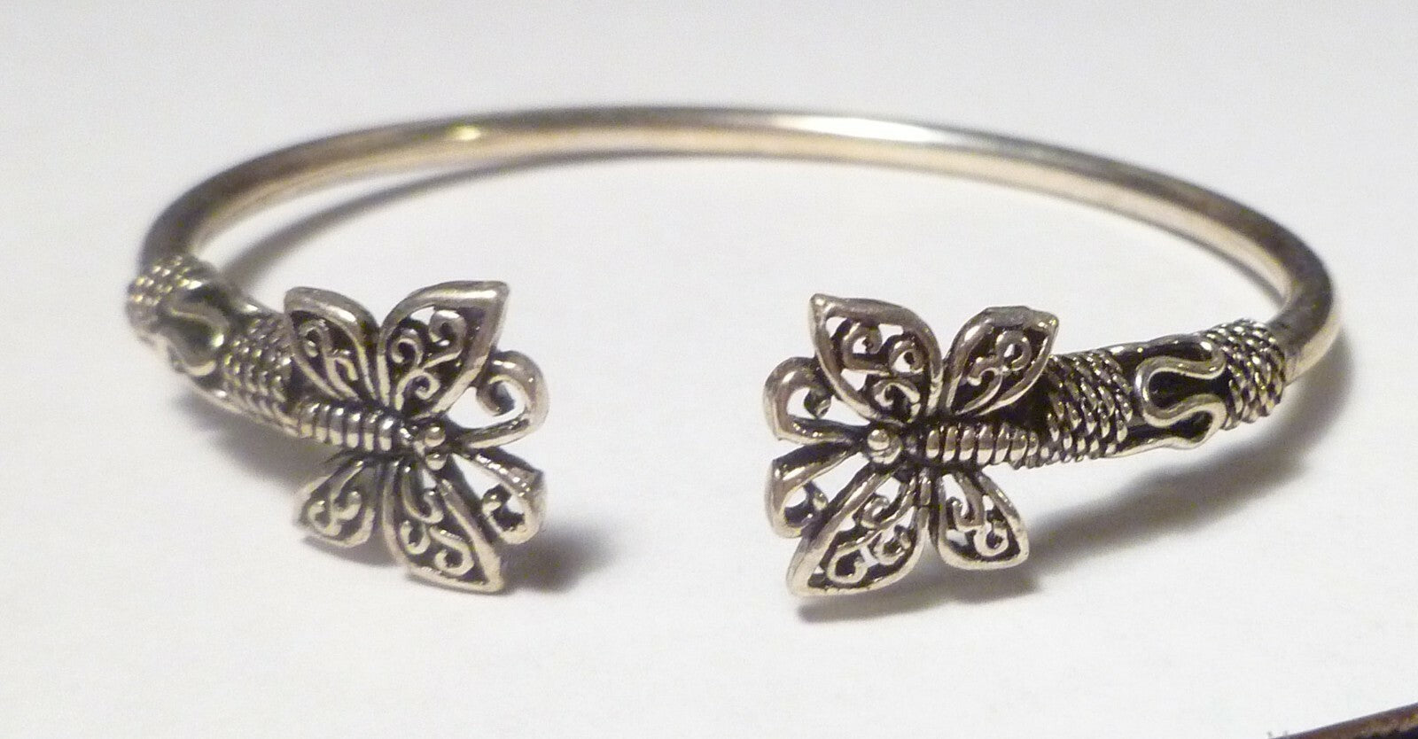 Butterfly bracelet Sterling Silver 925 7" inside 