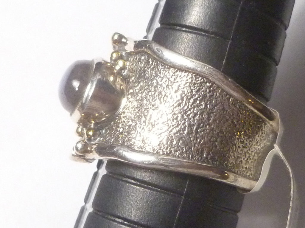 LABRADORITE RING Sterling Silver .925 & Rhodium No Tarnish! Size 9