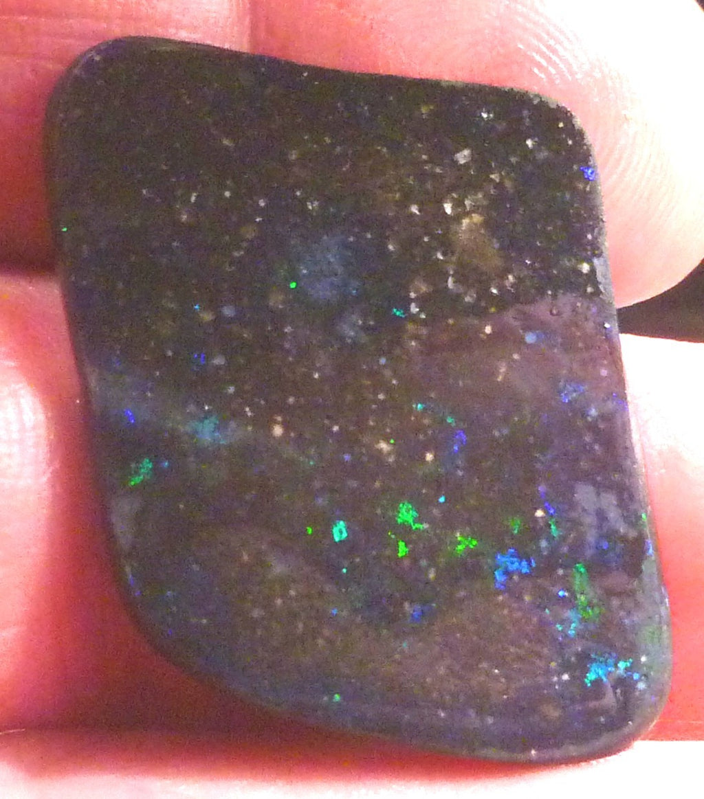 Black Louisiana Precious Opal Rub 16.6 carats Rare Opal Old Stock