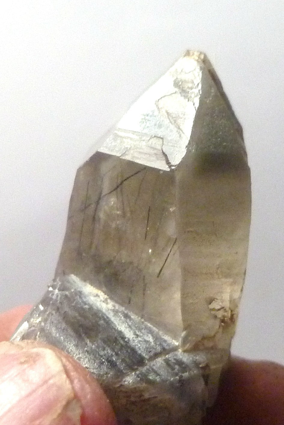 Black rutilated QUARTZ point crystal Natural high quality Rutile
