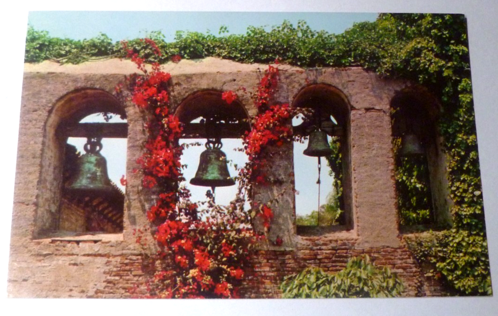 Postcard Mission San Juan Capistrano California Bell Tower 1961