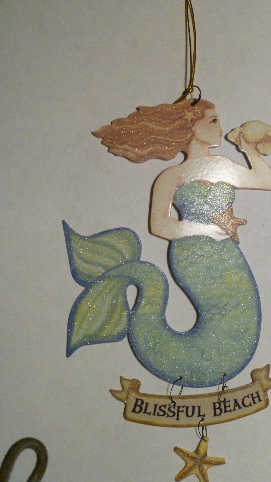 Metal MERMAID plaque sign Dangling Starfish 6 Variations
