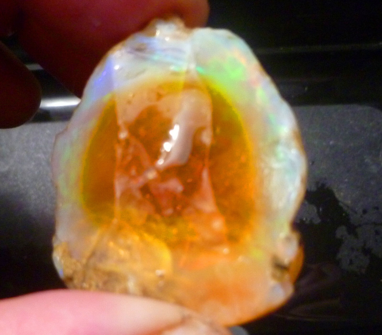 CRYSTAL OPAL NUGGET Ethiopian Precious Welo Opal  FLASH 90cts