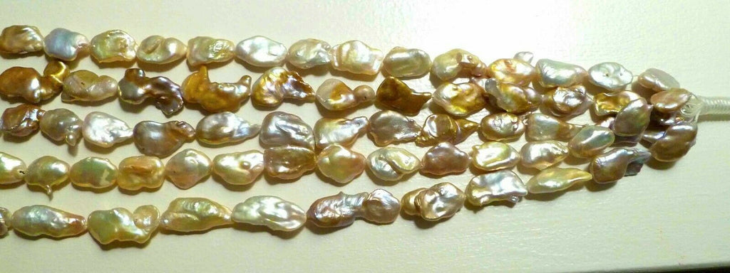 Big 17 Pearls per 15.5" Strand 20-30mm Size METALLIC baroque Cultured pearl