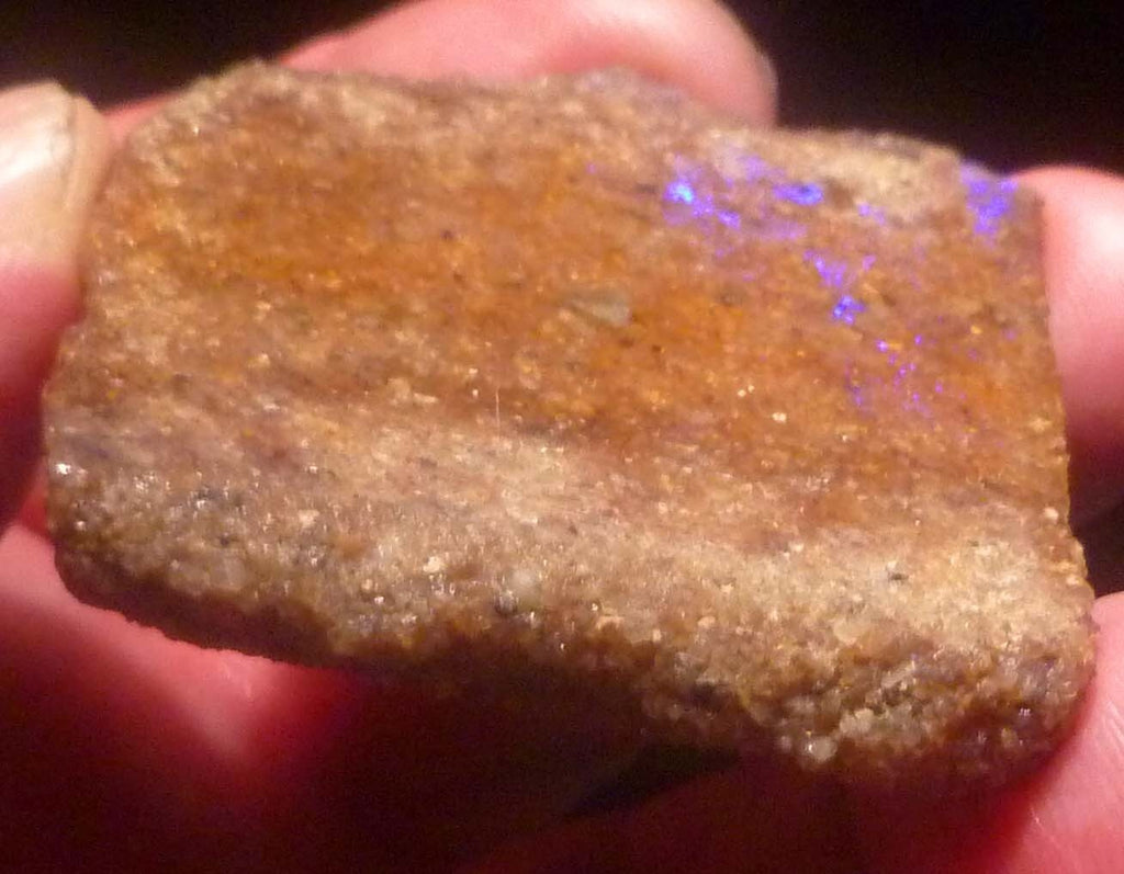 RARE Purple Sparkling Neon Louisiana Fire Opal Polished Lapidary Stone 155 cts