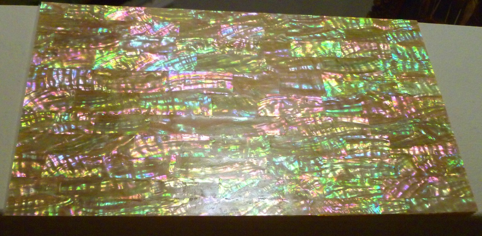 5.5"x9.5" RAINBOW! Mother of Pearl Shell INLAY Thin Sheet Veneer Punch out!