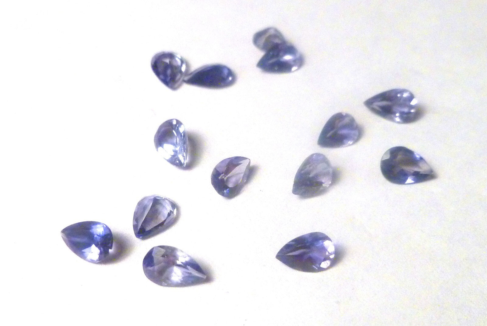 4X6 mm Natural Iolite Faceted Cut Pear Shape Loose Gemstones 5 Pieces Lot 6x4mm