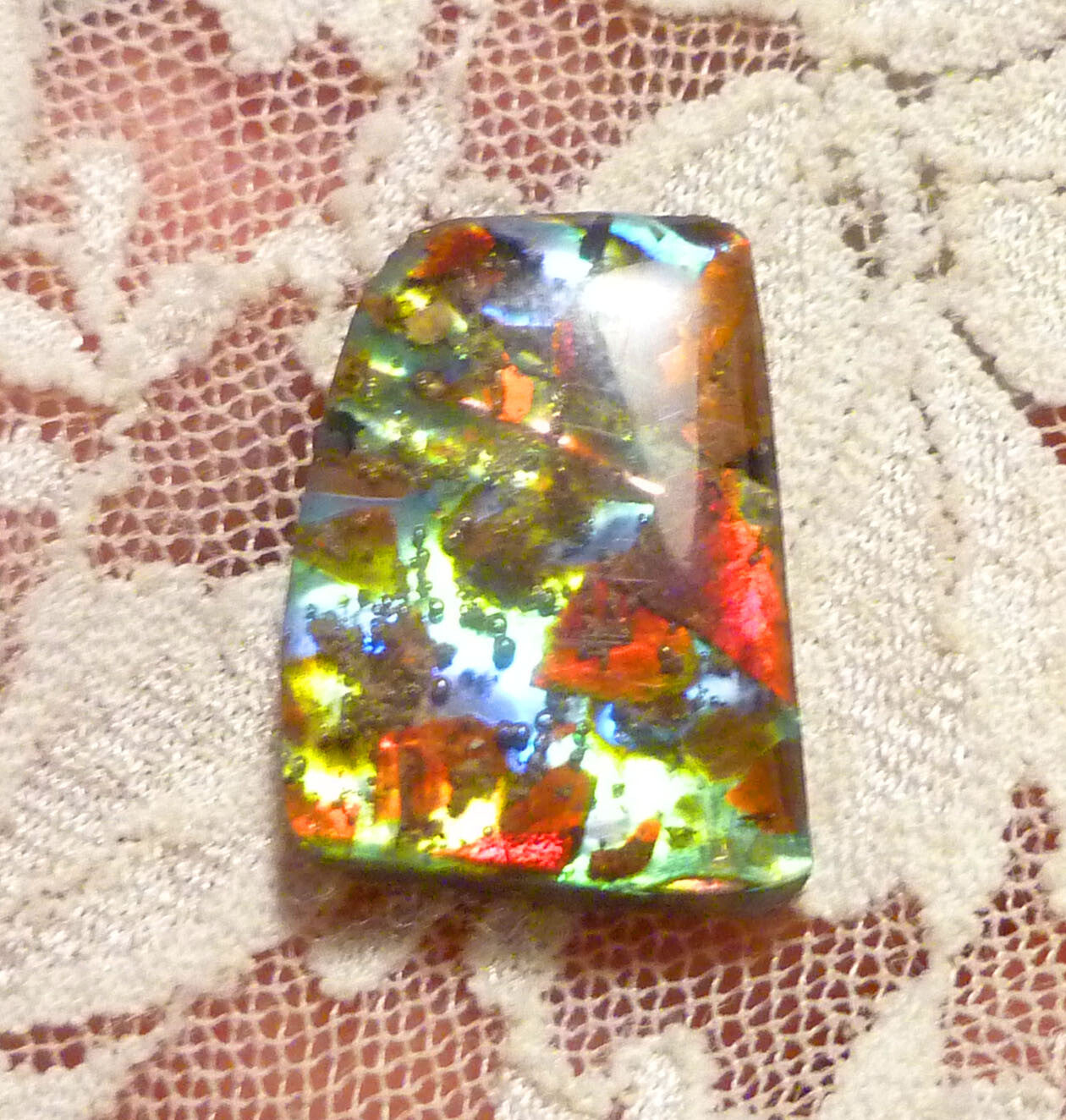 FireLyte© NEW! Iridescent Multi Color Gemstone 23x18mm