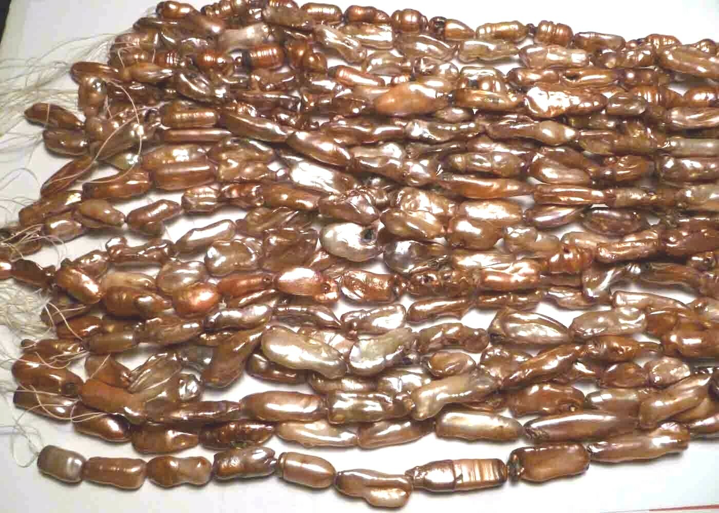 AA Very Big 16-20 Pearls per 15.5" Strand 20-30mm Size, Rose/Pink baroque pearl 