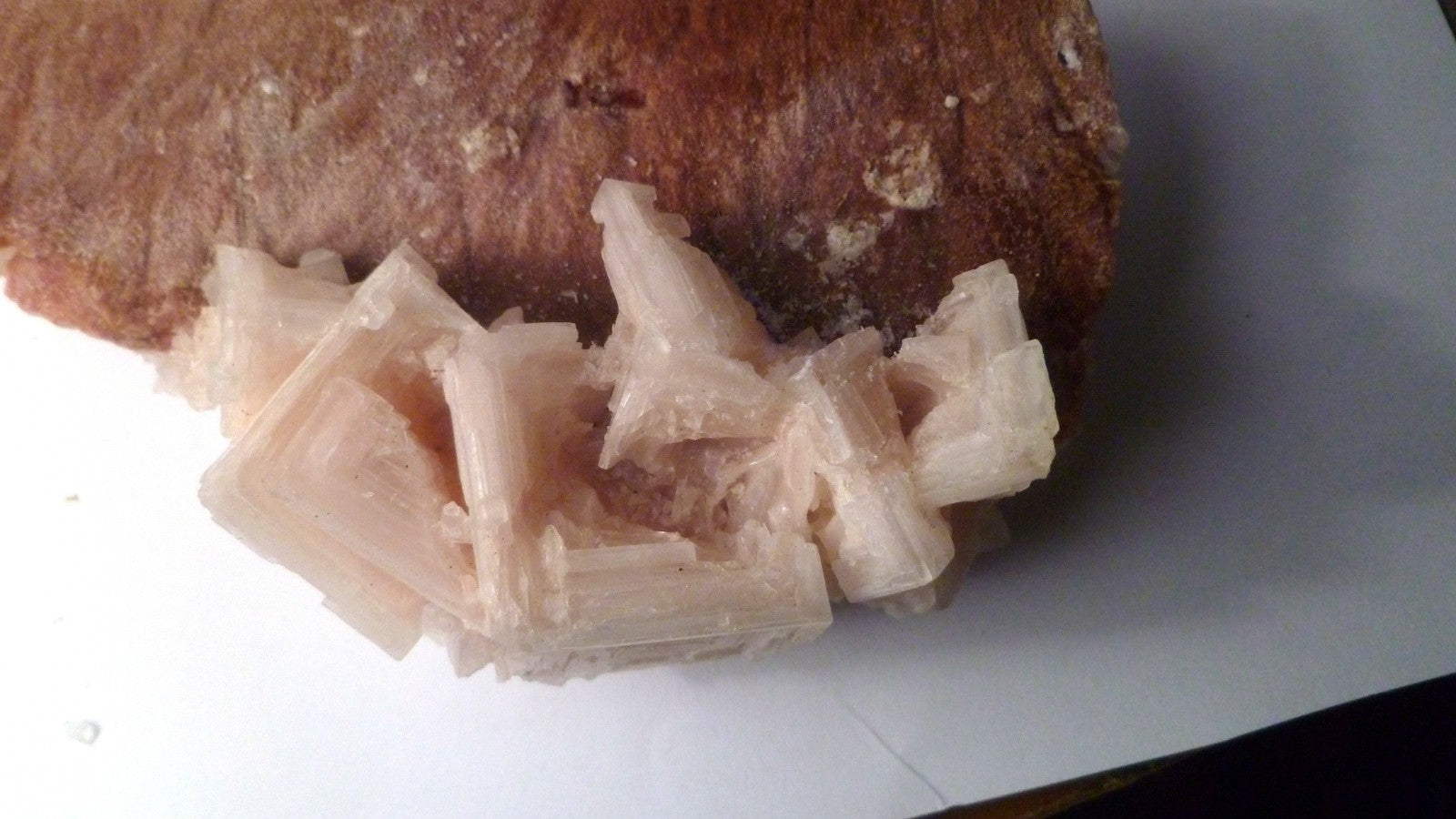 Pink Plum Halite Stepped Salt Crystals 5.5" Trona Searles Lake California