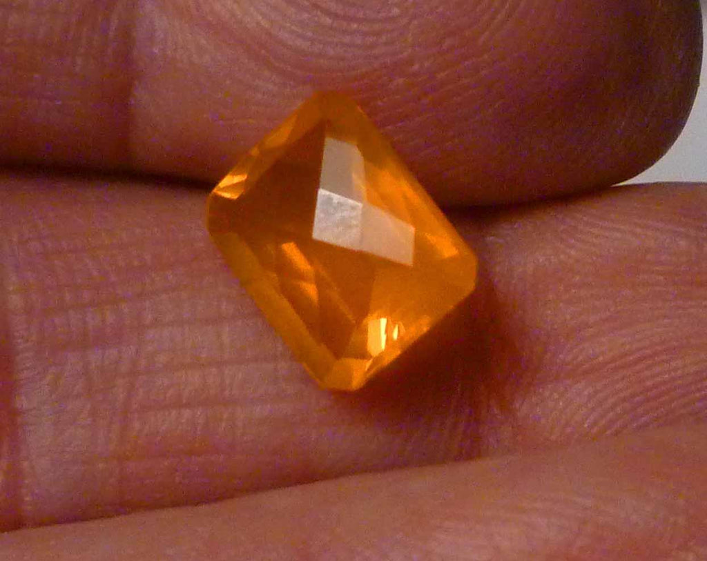 10x8mm Firey Sunset Fanta Opal Gemstone Emerald Cut Ethiopian Ethiopia 2.31 cts