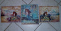 Set of 3 Inspirational Mermaids on canvas Gallery Wrapped Beautiful
