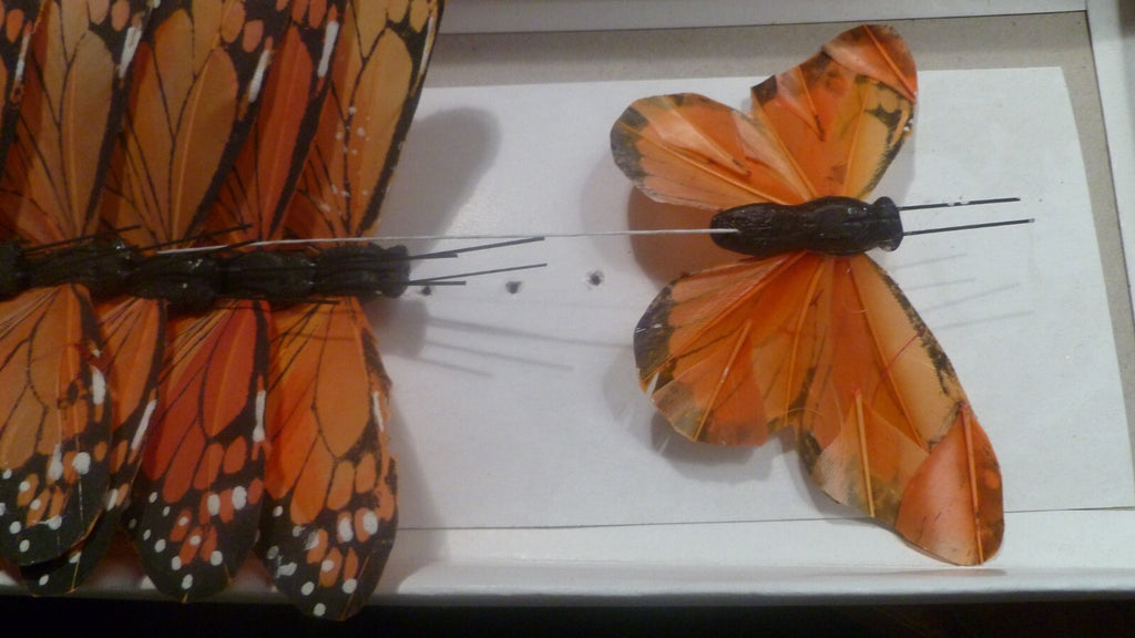 ONE Monarch Butterfly Decoration Feather Butterfly Picks Butterfly