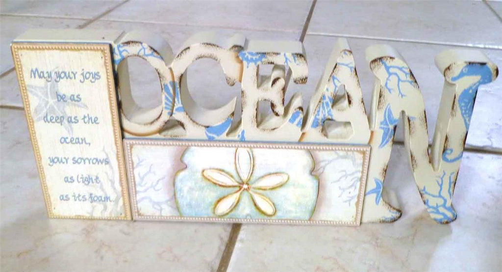 Wall Sign OCEAN Wood Wall Hanging Desk Sign Gotta See it!
