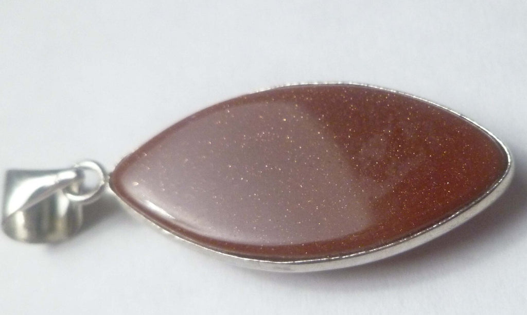 Goldstone PENDANT 45mm Silver EP