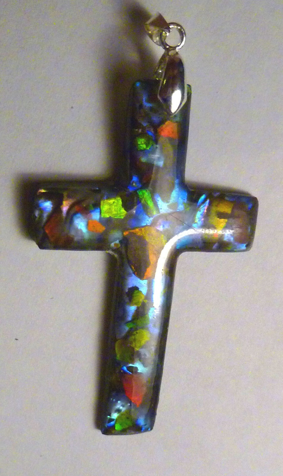 FireLyte© NEW! 925 Sterling Silver Cross Pendant