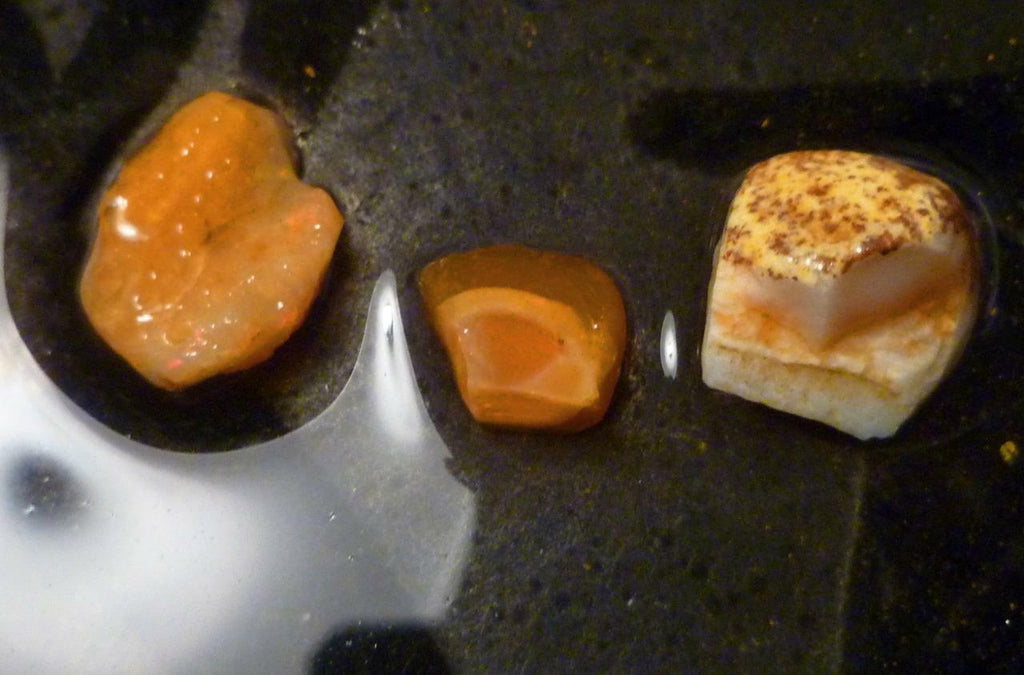 Lot of 3 Mexican Fire Sunfire Opal Gemstone Precious Opal 19.2 carats