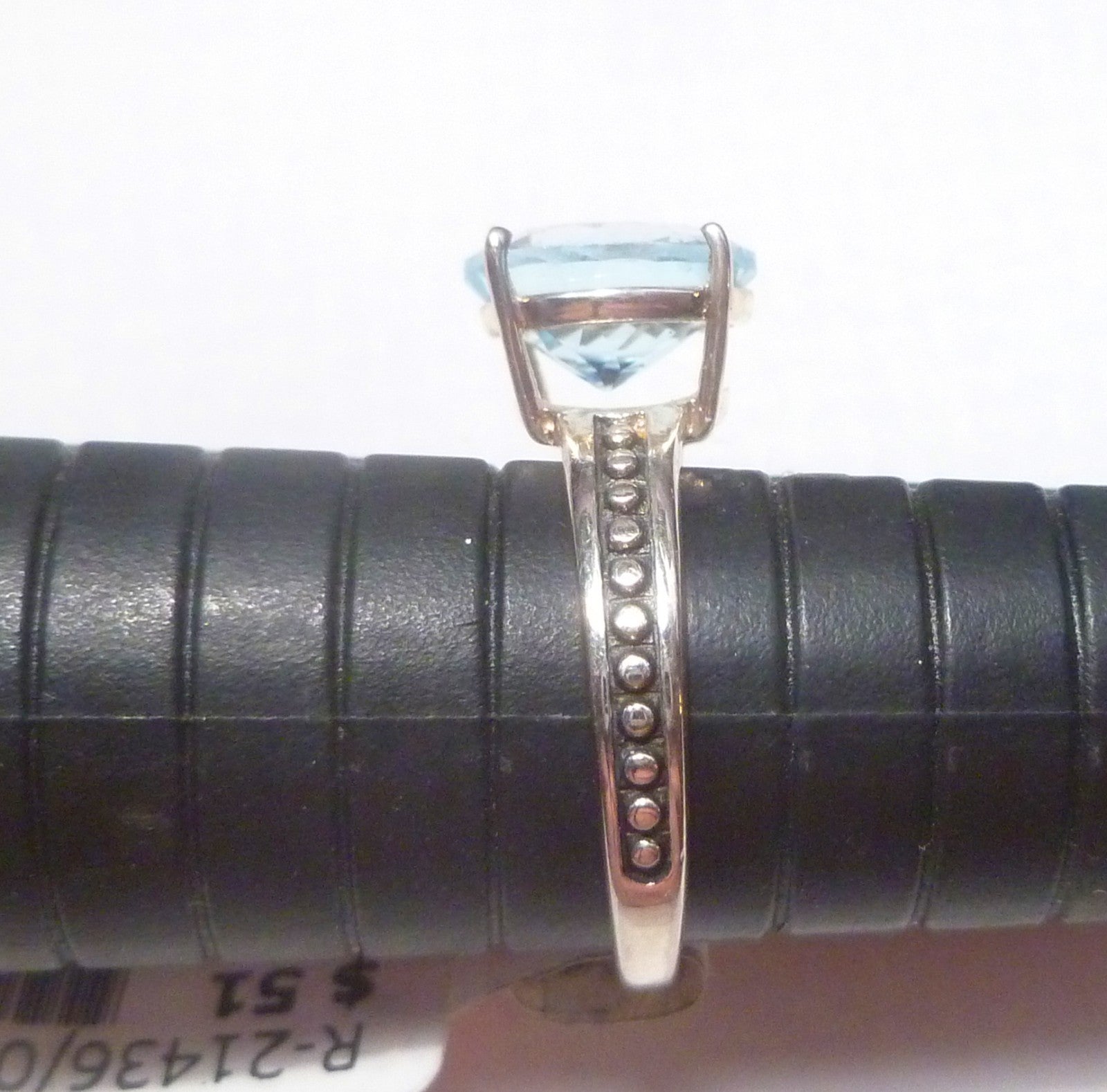 2.08 cts Blue Topaz RING Sterling Silver .925 Size 9