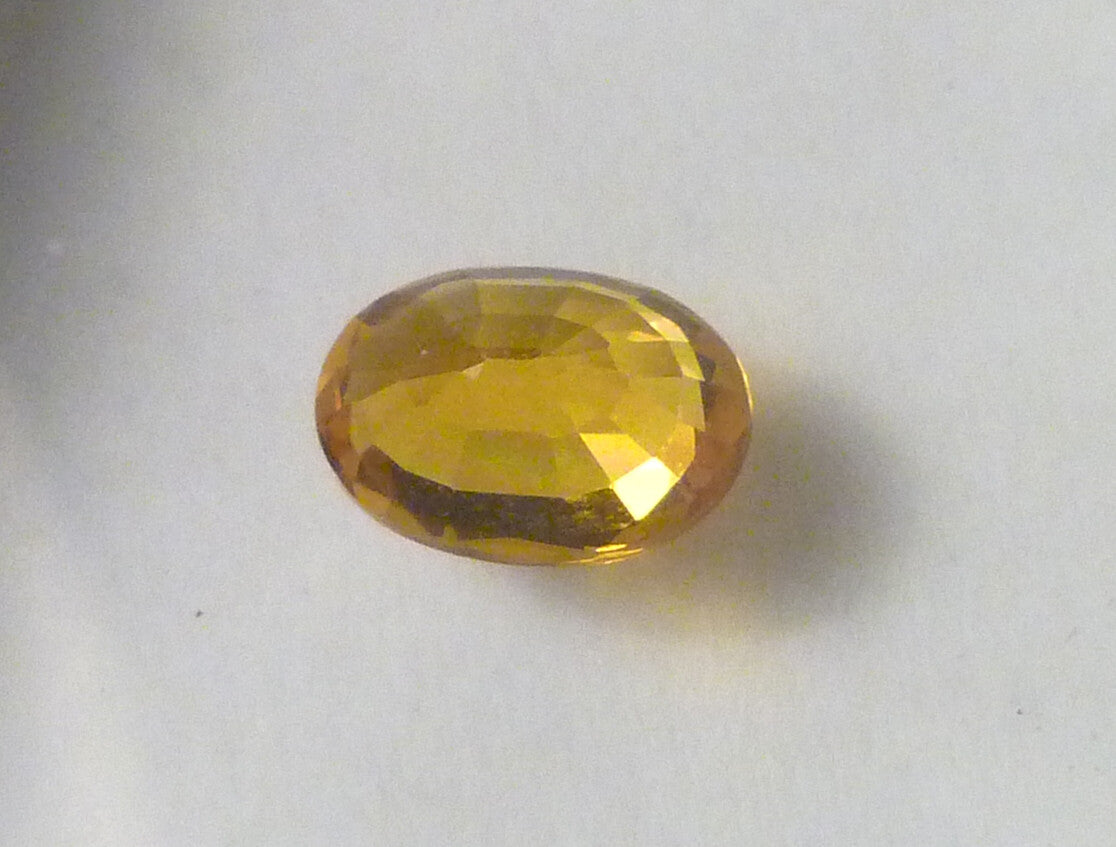 Yellow Sapphire 7x5mm Gemstone 1.12 Carats VVS