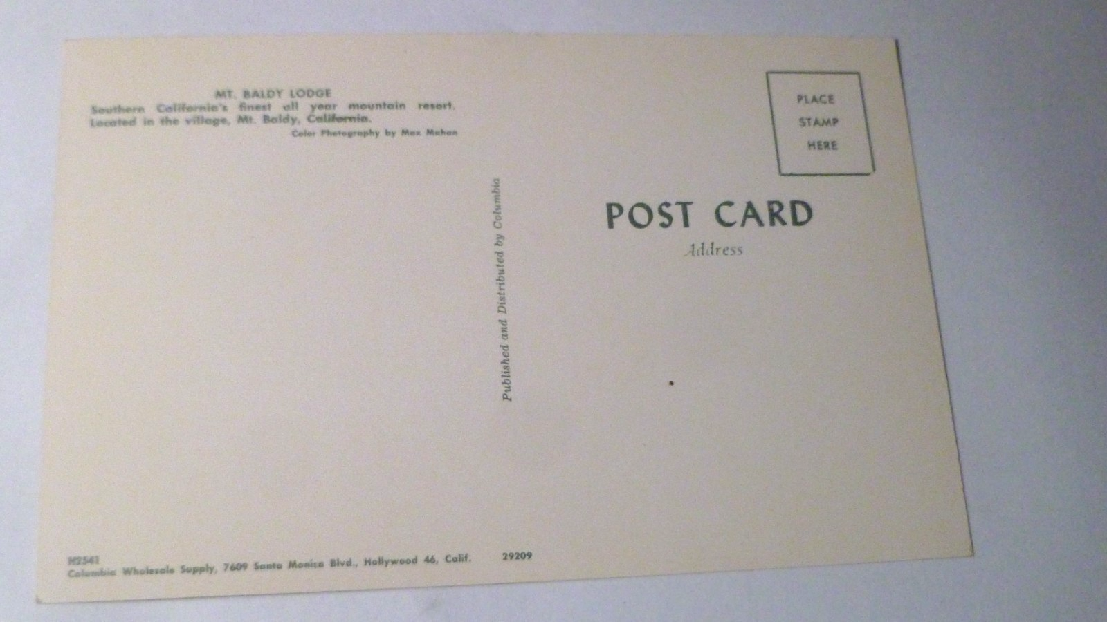 Postcard Curry's Wagon Wheel Mount Baldy Tavern California USA 1961