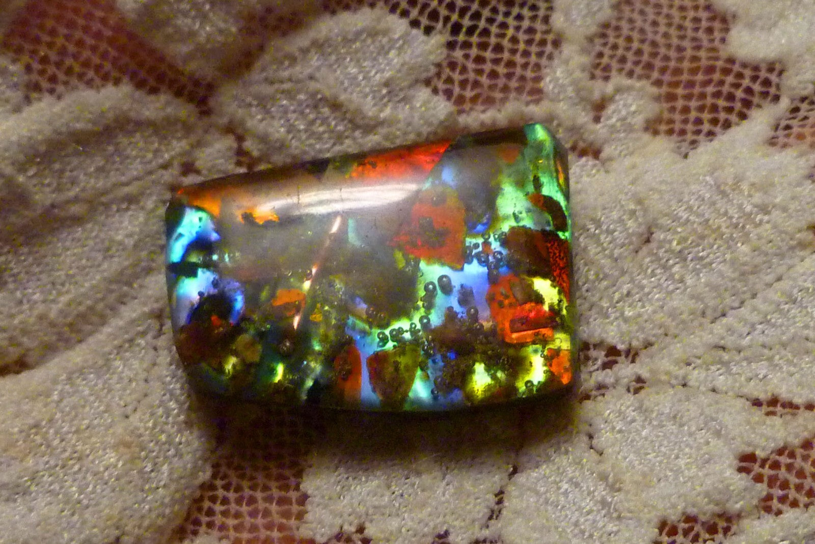 FireLyte© NEW! Iridescent Multi Color Gemstone 23x18mm