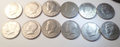 HALF DOLLAR COINS KENNEDY 1977 - 1995 LOT OF 12