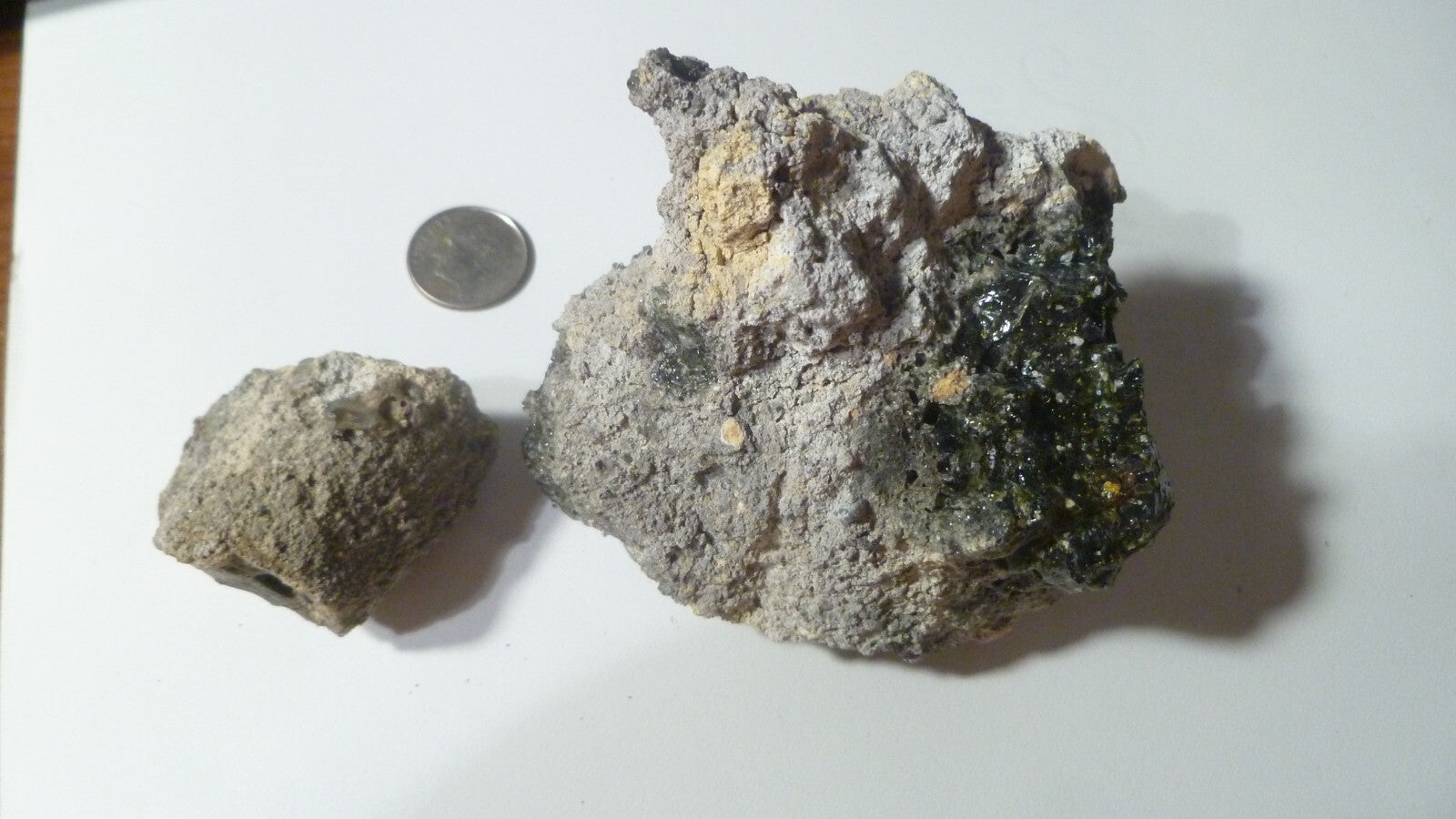 Lot of 2 Black Fulgurite PA Fossil Lighting Fused Sand Glass