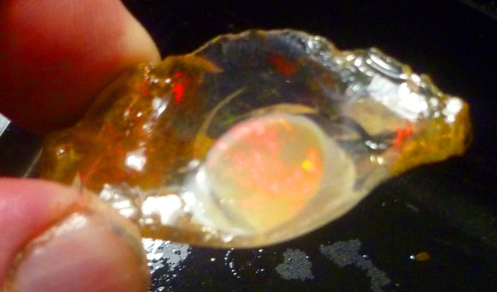 SCARY! Ghost OPAL Ethiopia Precious Opal Crystal with a Ghost 52.4cts 47mm